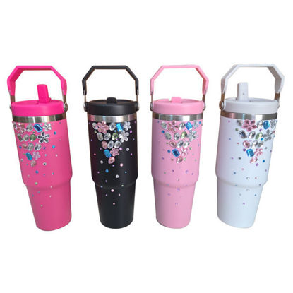 Picture of Vacuum Flask with Handle (Flower Design)