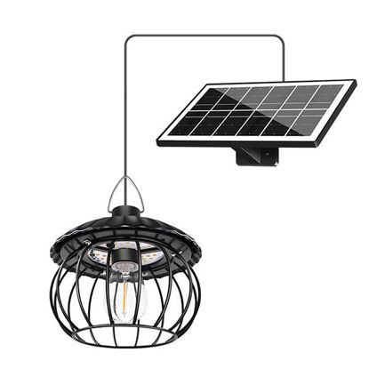 Picture of Pumpkin Style Solar Hanging Light W/R.Control (White)