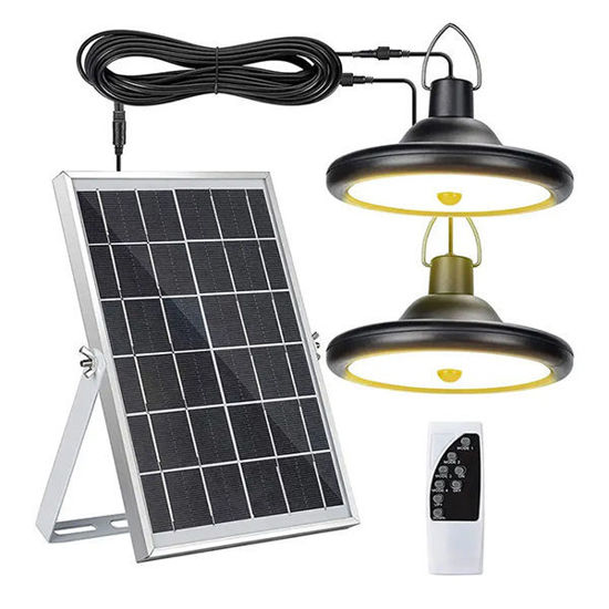 Picture of Double Hanging Solar Pendant Lamps 4 Modes W/R.Control