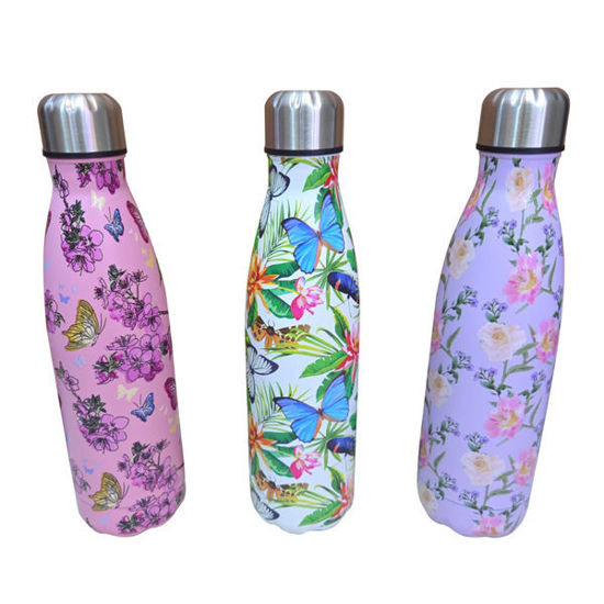 Picture of Vacuum Flask - 500ml (butterfly / flowers)