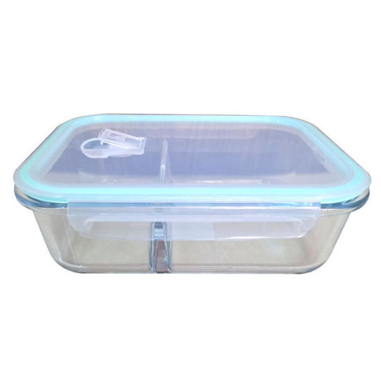 Picture of Glass Container (2 divider) - 7x17x22cm