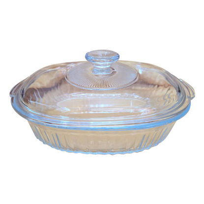 Picture of Oval Glass Casserole W/Cover - 28cm (1.8lts)