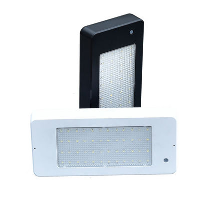 Picture of Solar Black Housing Rectangular Wall Light (White)