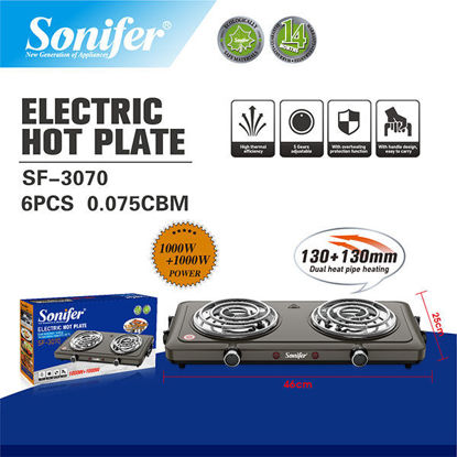 Picture of Sonifer Electric Hot Plate  SF-3070 Double (1,000W)