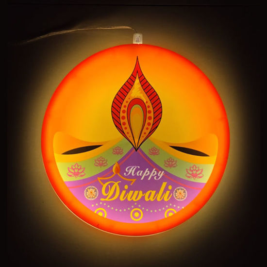 Picture of Happy Divali Diya Lotus Light - 33cm