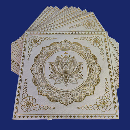Picture of Tissue Paper Gold Lotus (Pack 20 pcs)