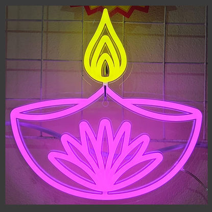 Picture of Diya/Lotus Neon Light (30 x 30cm)