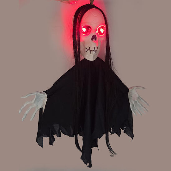 Picture of Halloween skull with hair fringe